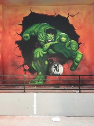 健身房彩绘【室内墙绘】