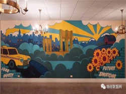 深圳龙岗公司文化墙【墙绘】